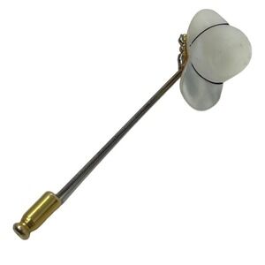 Vintage Butterfly Stick Pin‎ Mother of Pearl Gold Tone Lapel Hat Pin